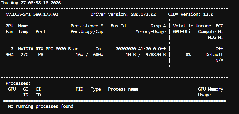 RTX PRO 6000 GPU summary
