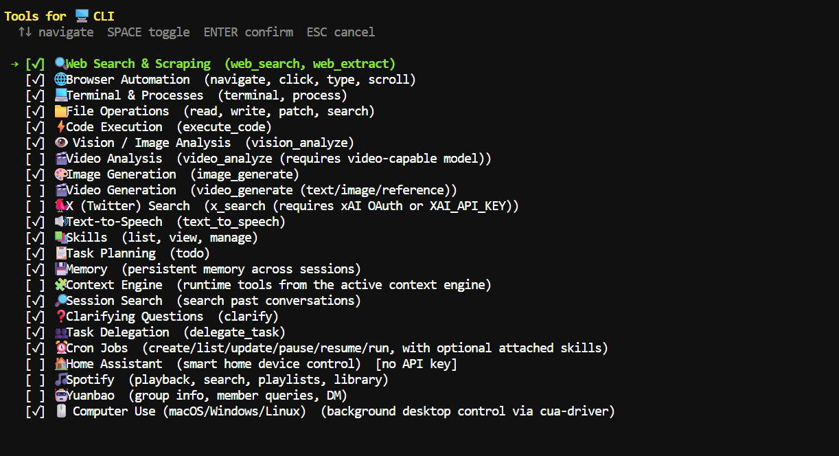 configure the tools for the Hermes