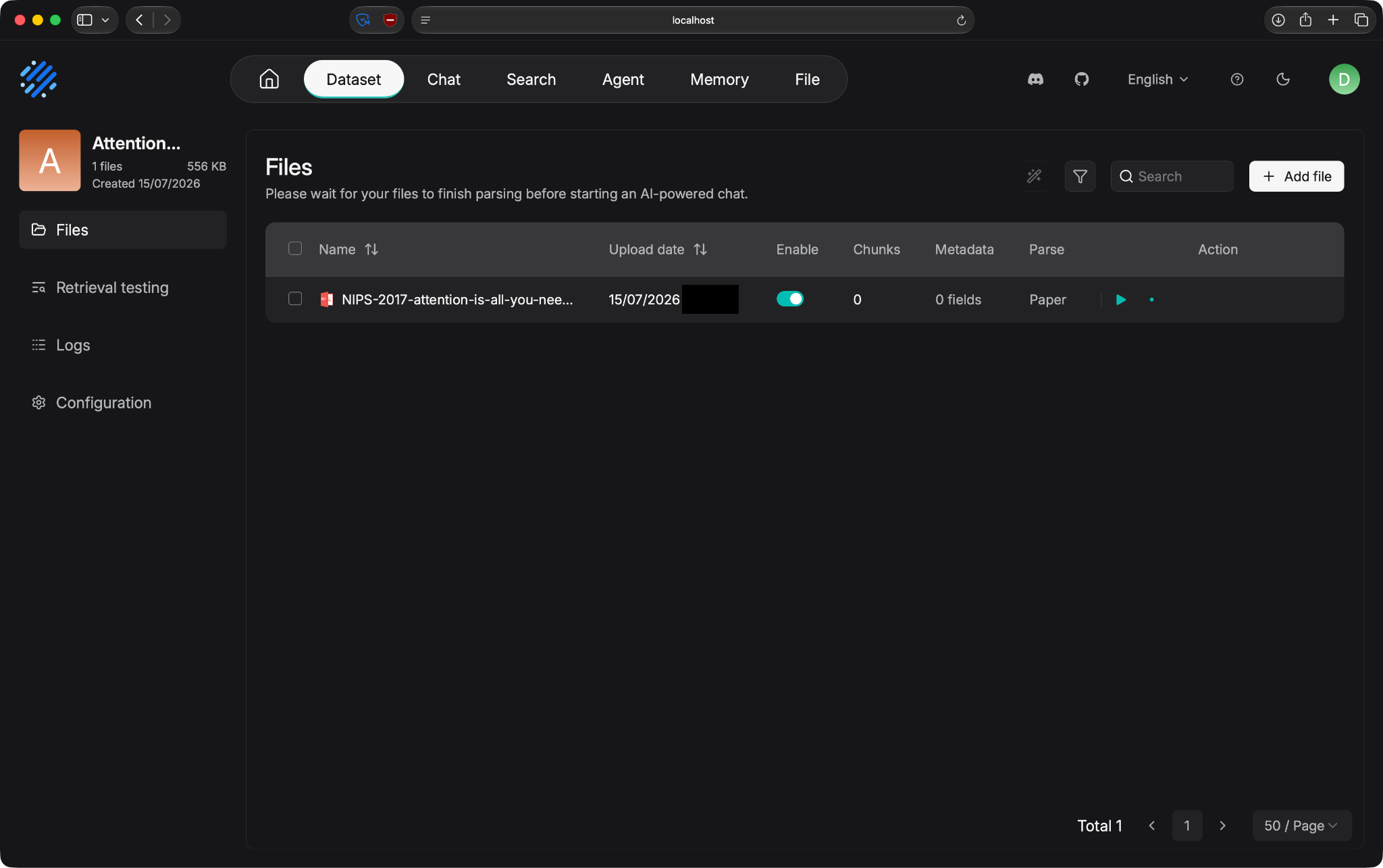 Document ingestion example