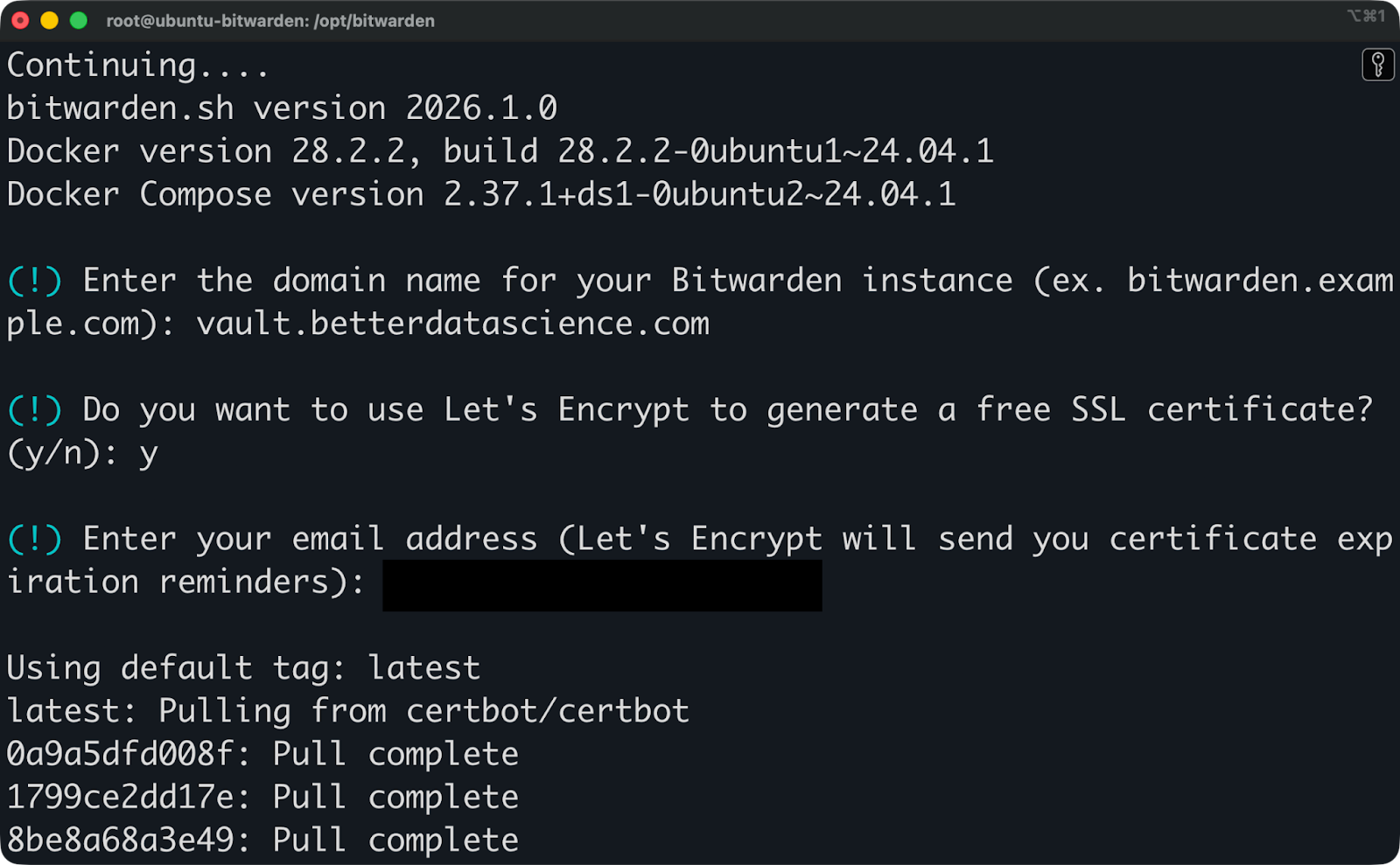 Bitwarden installation (1)