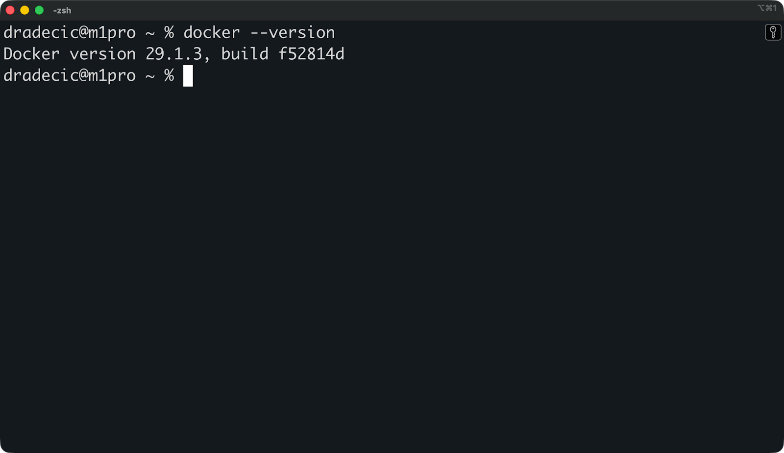 Image 1 - Docker version command
