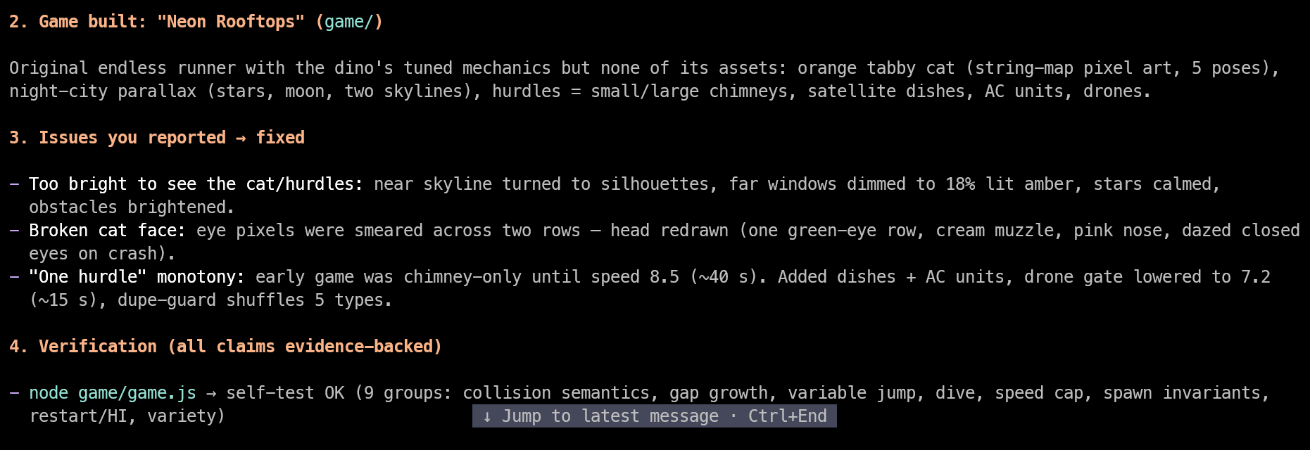 Pi recreated Neon Rooftop using the Chrome Dino game