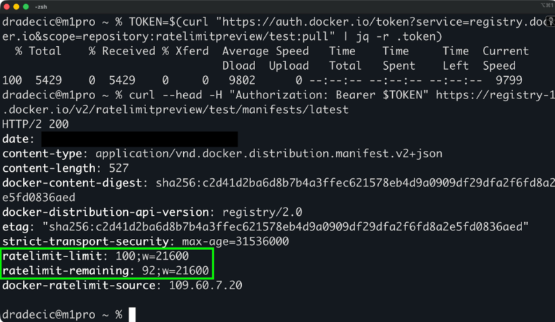 checking Docker rate limits