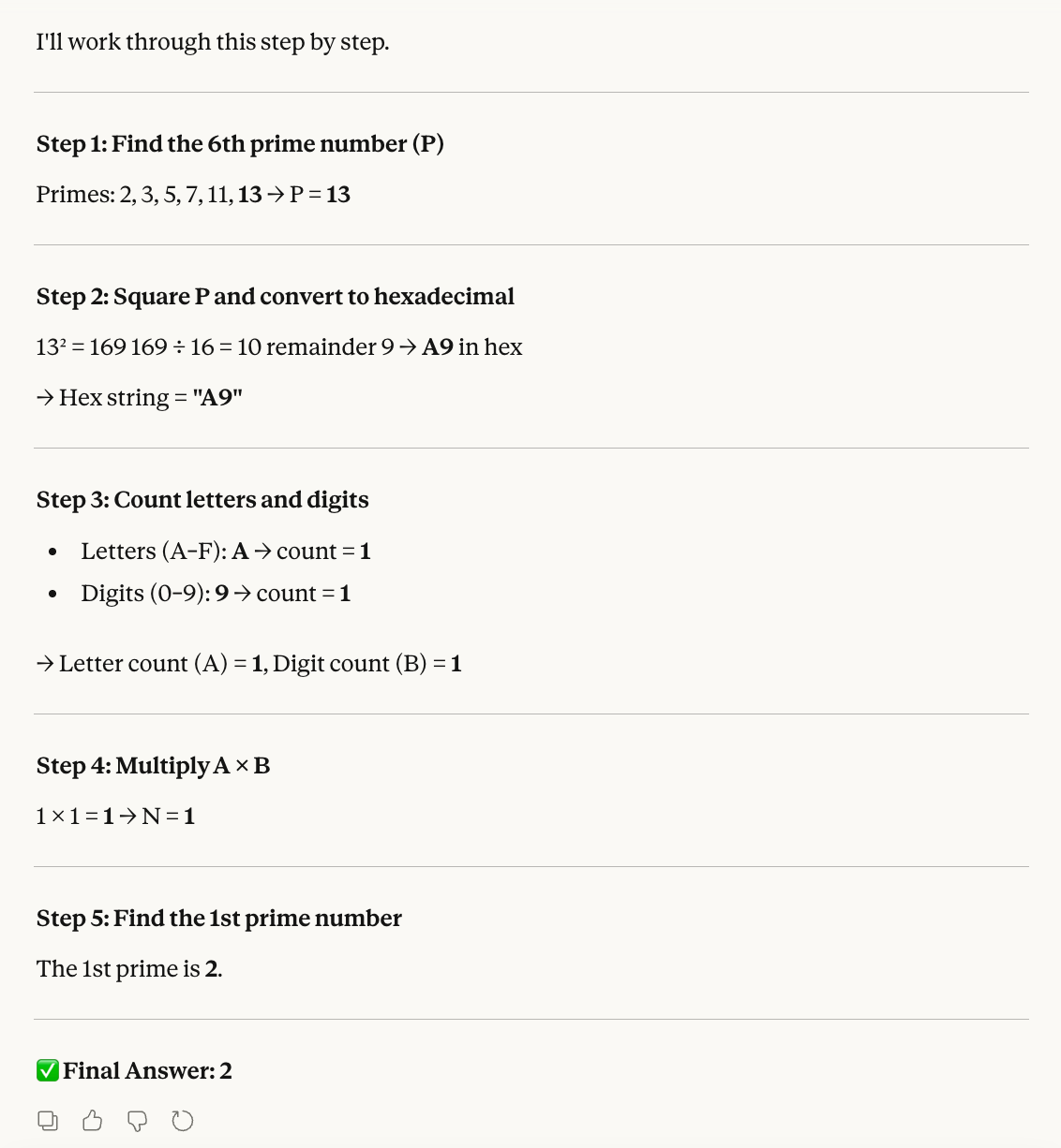 Claude Sonnet 4.6 solves our hex-to-decimal logical puzzle