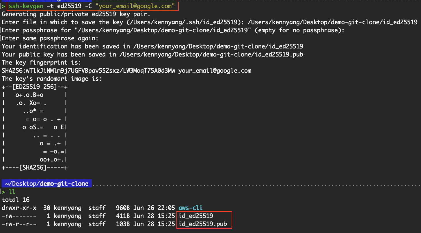 Create an SSH key pair