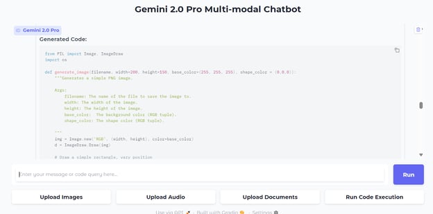 Gemini 2.0 Pro code execution