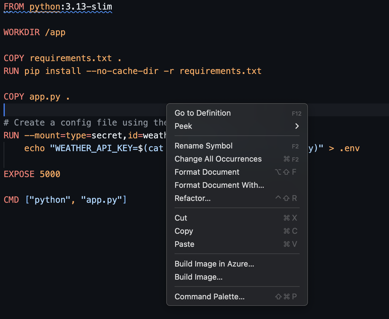Abbildung 12 - Docker-Erweiterung für VSCode