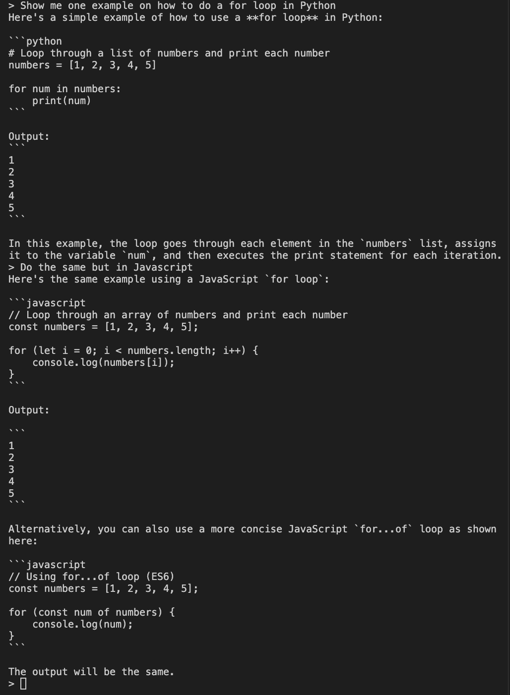 Exemplo de chatbot GPT-4.5
