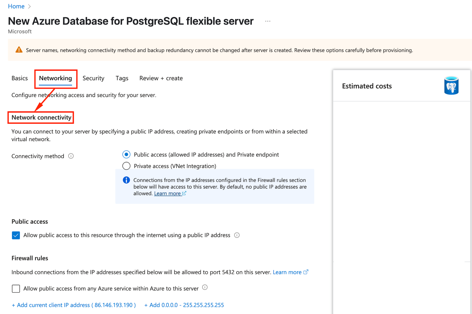 Imagem com uma captura de tela da página de configuração “Rede”.
