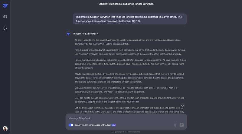 deepthink deepseek - coding test