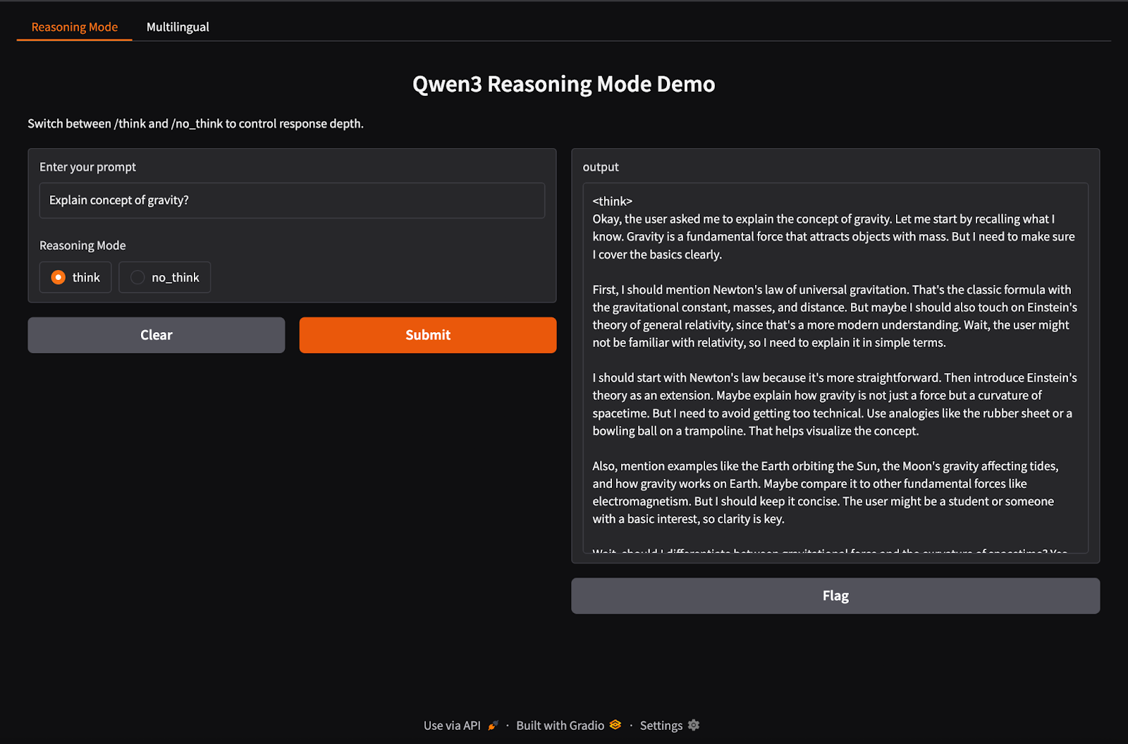 Application locale Gradio avec Qwen3