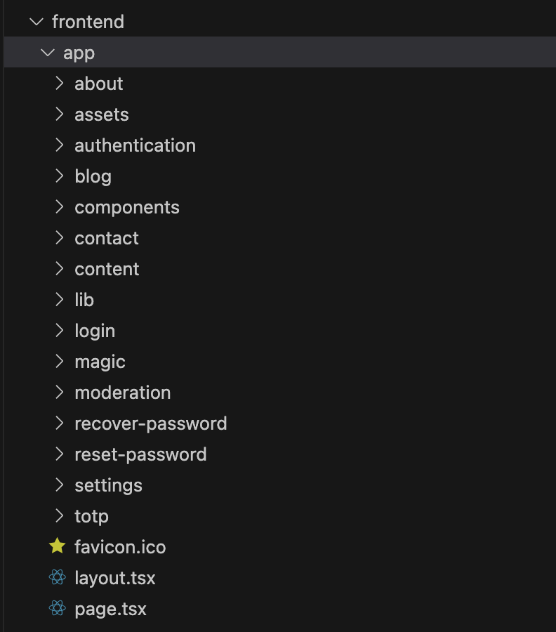 Front-end directory