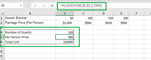 hlookup function