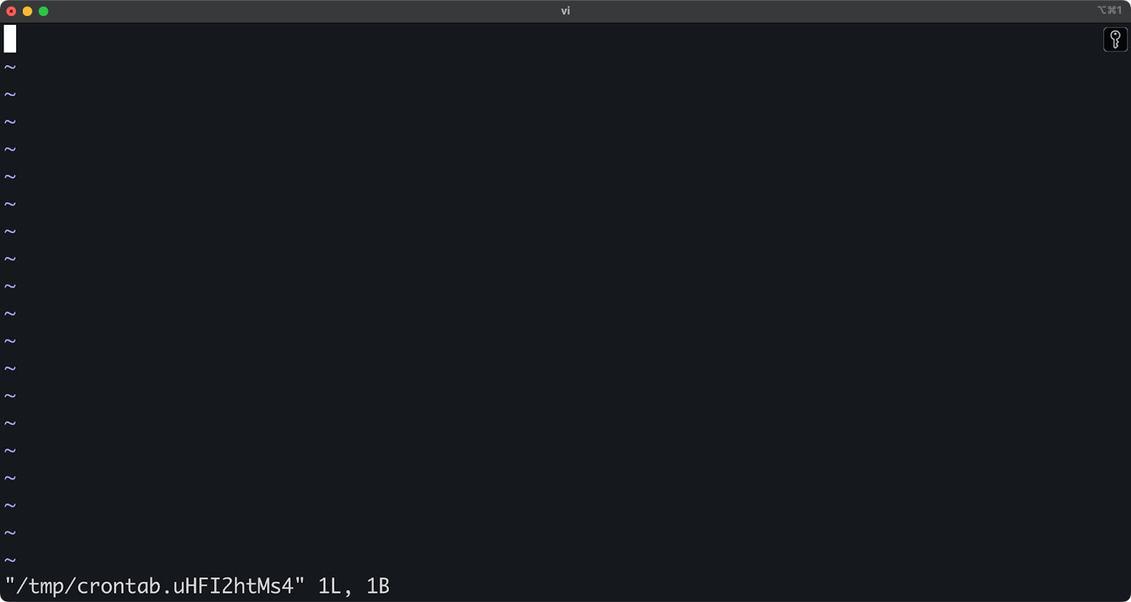 Image 1 - Editing a crontab file