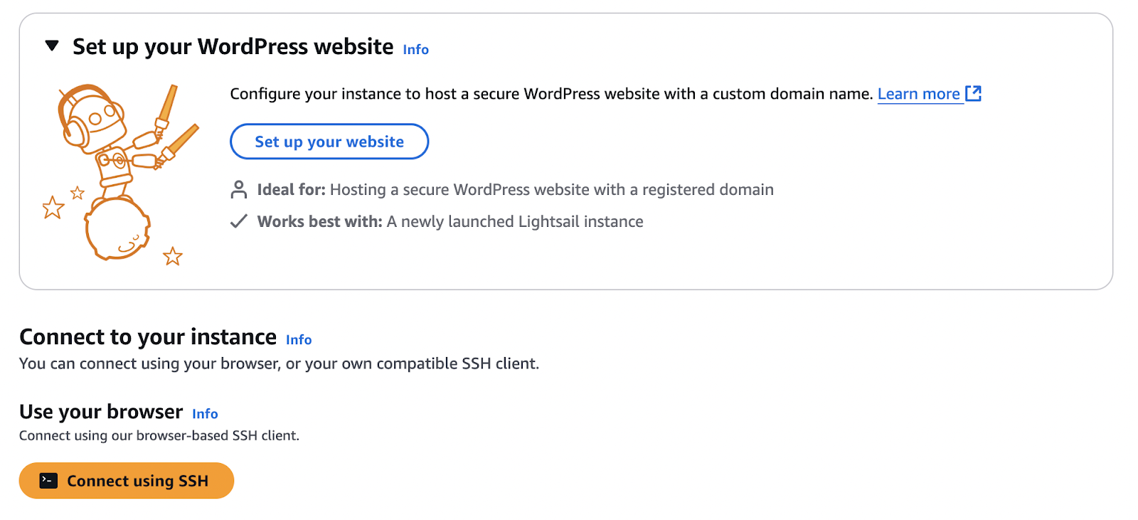 Se connecter à Lightsail en utilisant SSH