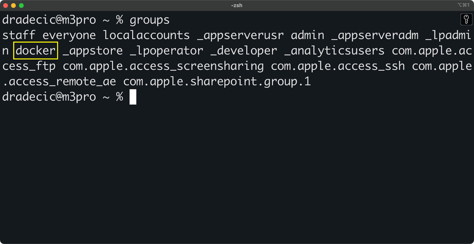 Imagen 4 - Visualización de los grupos de usuarios