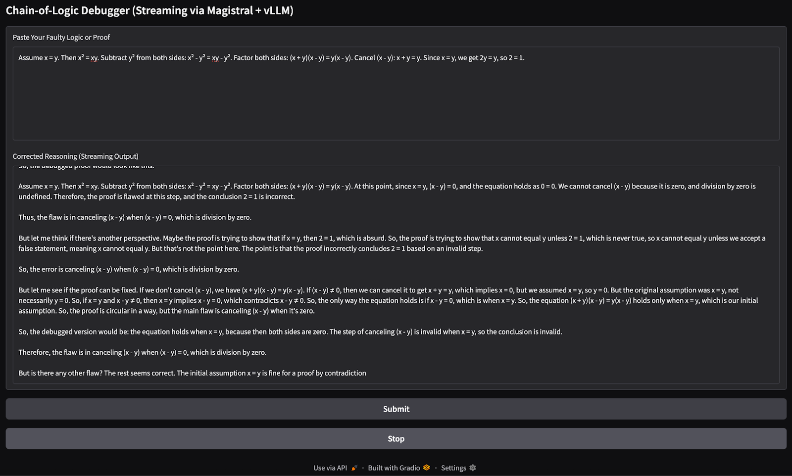 Demo with vLLM