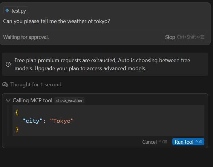 Testing the MCP server in Cursor agent mode