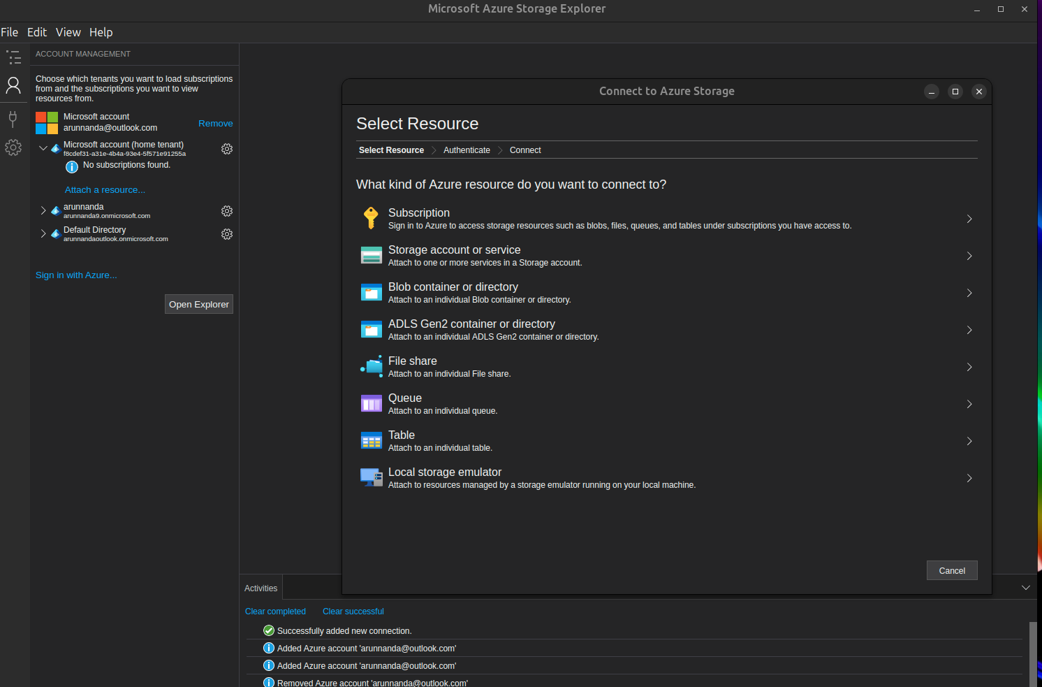 Connect to Azure resources