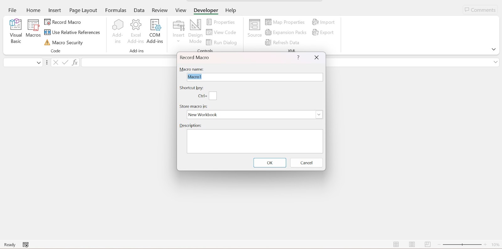 Configure macro settings