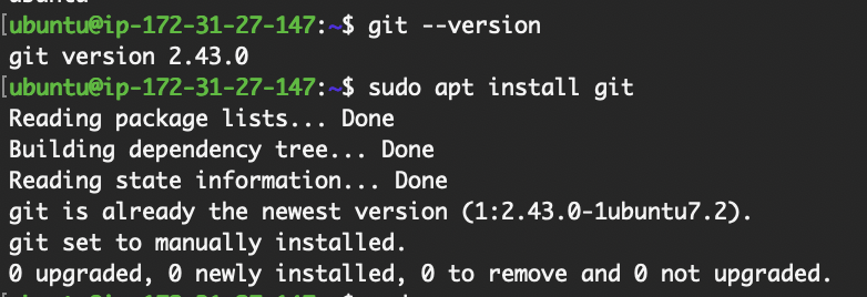 Install git on Ubuntu