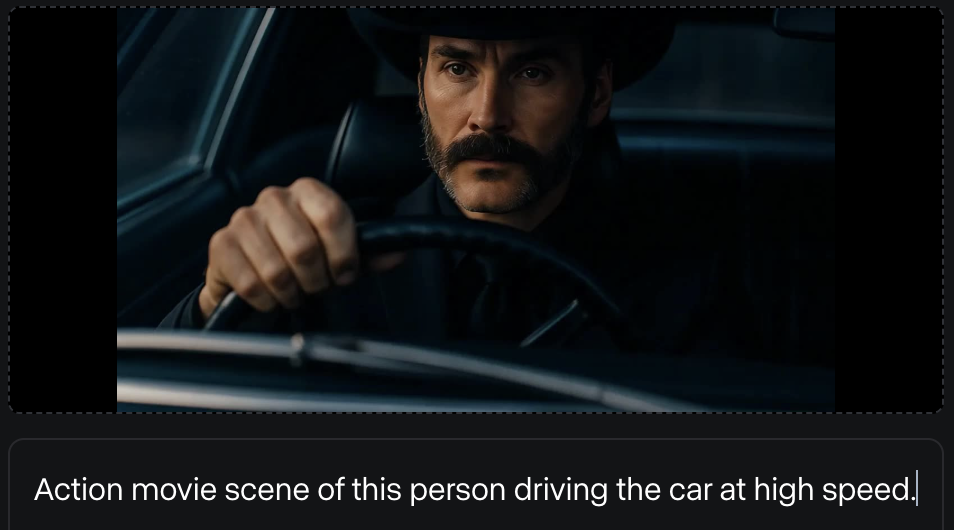 Solicitação para criar a cena do carro.