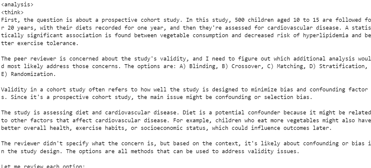Base model (DeepSeek-R1-0528) response generated