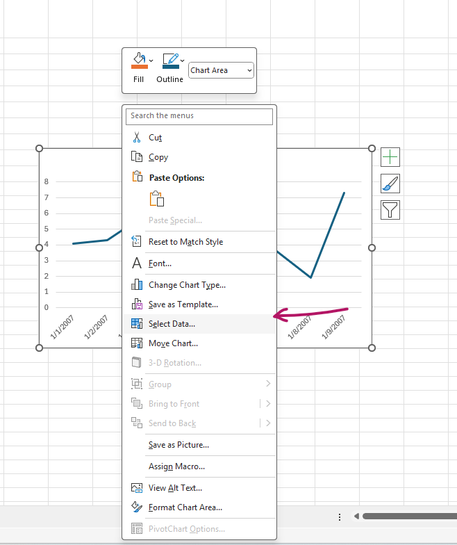 Comment faire un graphique linéaire dans Excel