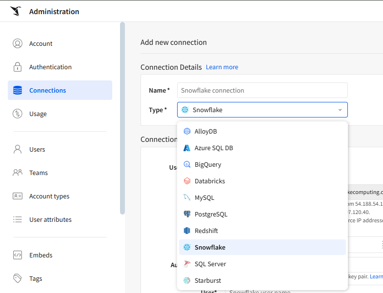 List of tools that connects with sigma.