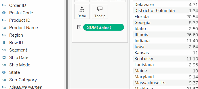 Crear una tabulación cruzada básica con dos dimensiones en columnas en Tableau