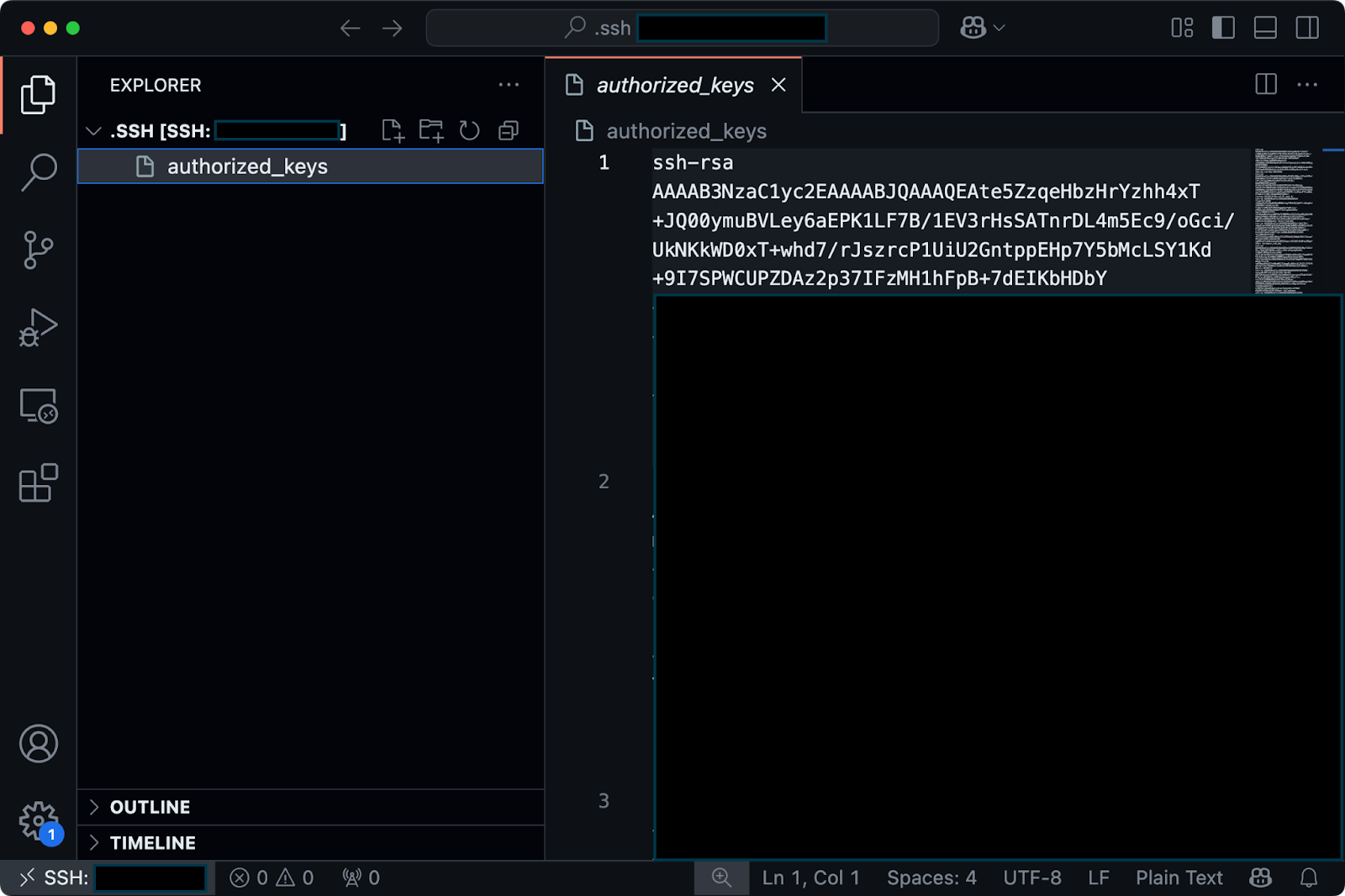 Image 6 - Contenu du fichier authorized_keys