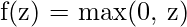 Formule de la fonction d'activation ReLU -