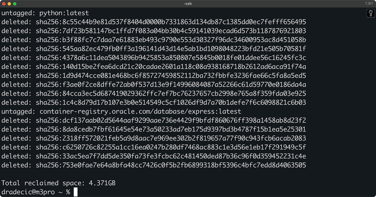 Image 9 - Removing all unused images
