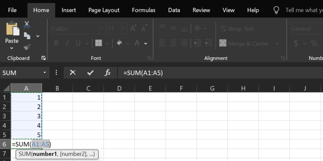 Alt + = for inserting SUM() in Excel