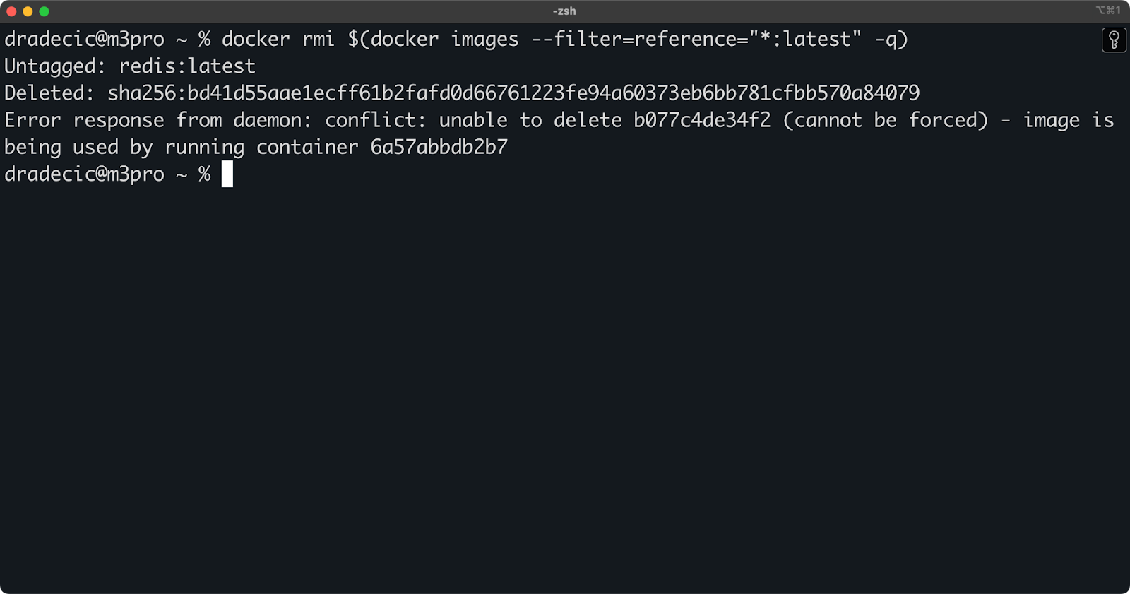 Image 6 - Removing all Docker images with a specific tag