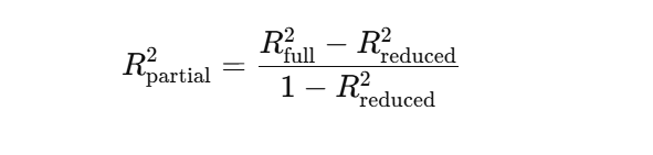 Fórmula R² parcial. Imagem do autor.