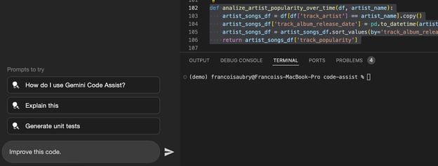 aangepaste prompt in gemini code assist