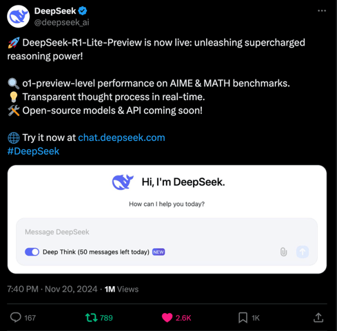 deepseek annoucement