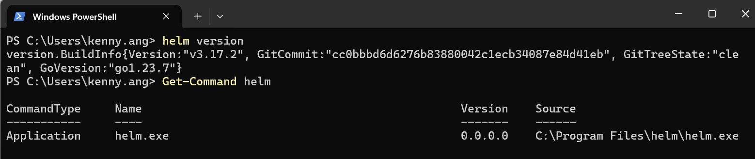 Verificar a instalação do Helm CLI