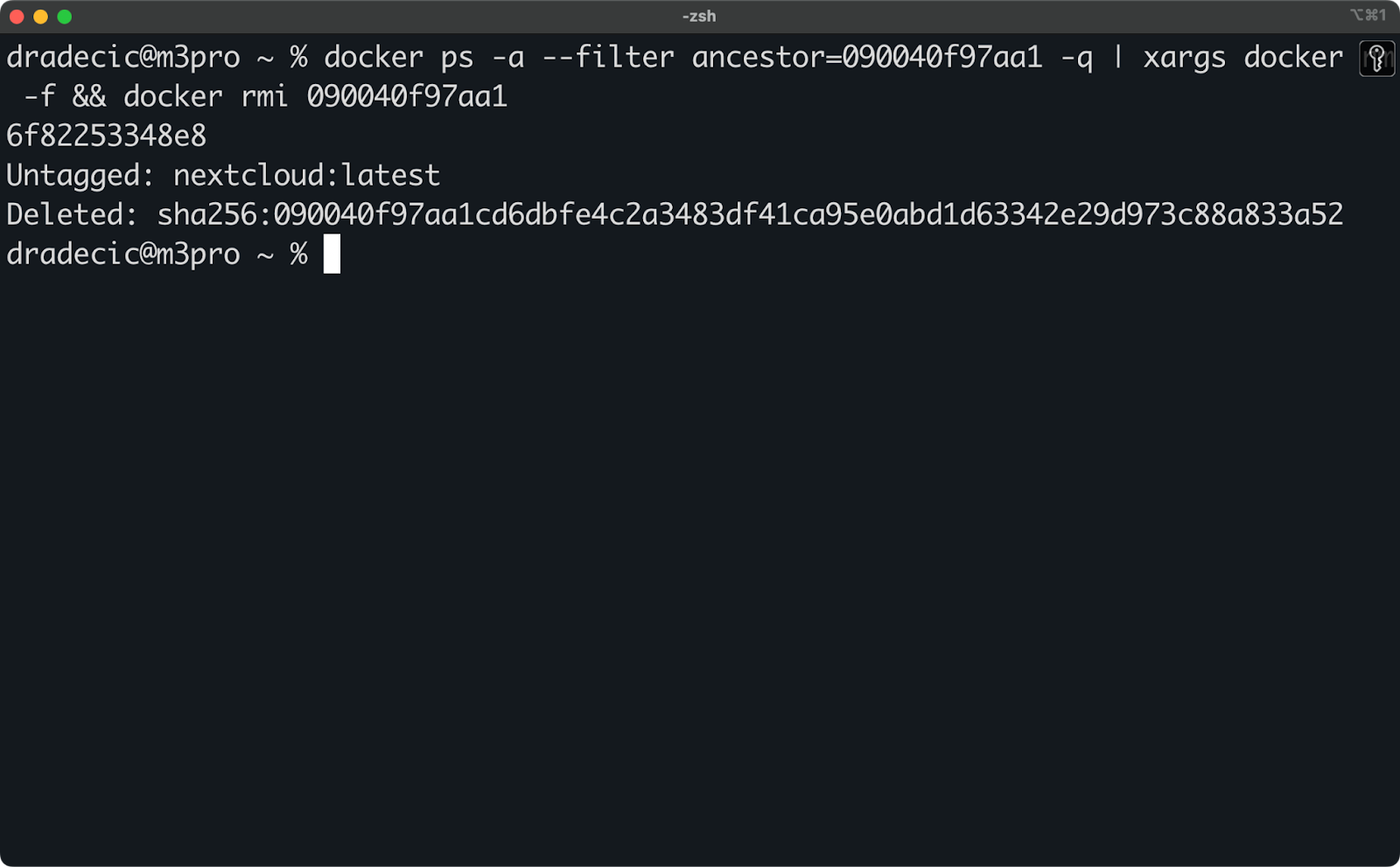 Image 14 - Doing everything in a single shell command