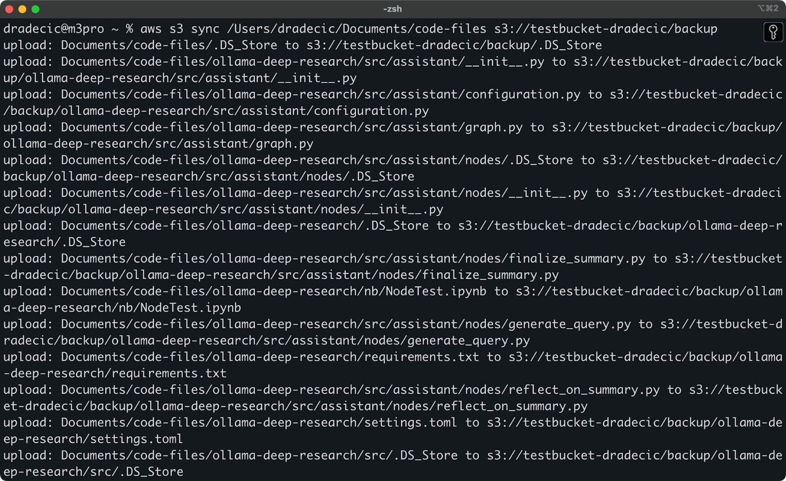 S3 sync process