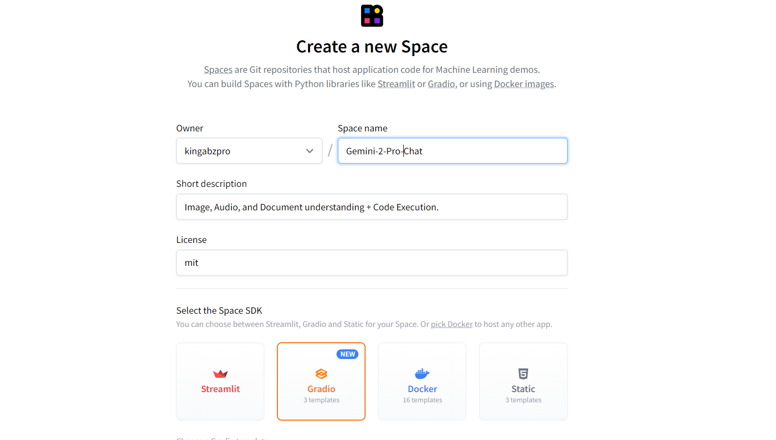 Deploying Gemini 2.0 Pro app