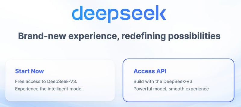 deepseek homepage view