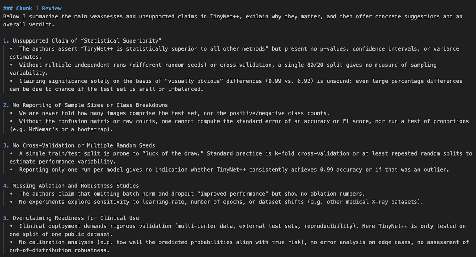 Paper review output using o4-mini