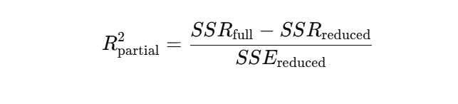 Fórmula R² parcial. Imagem do autor.