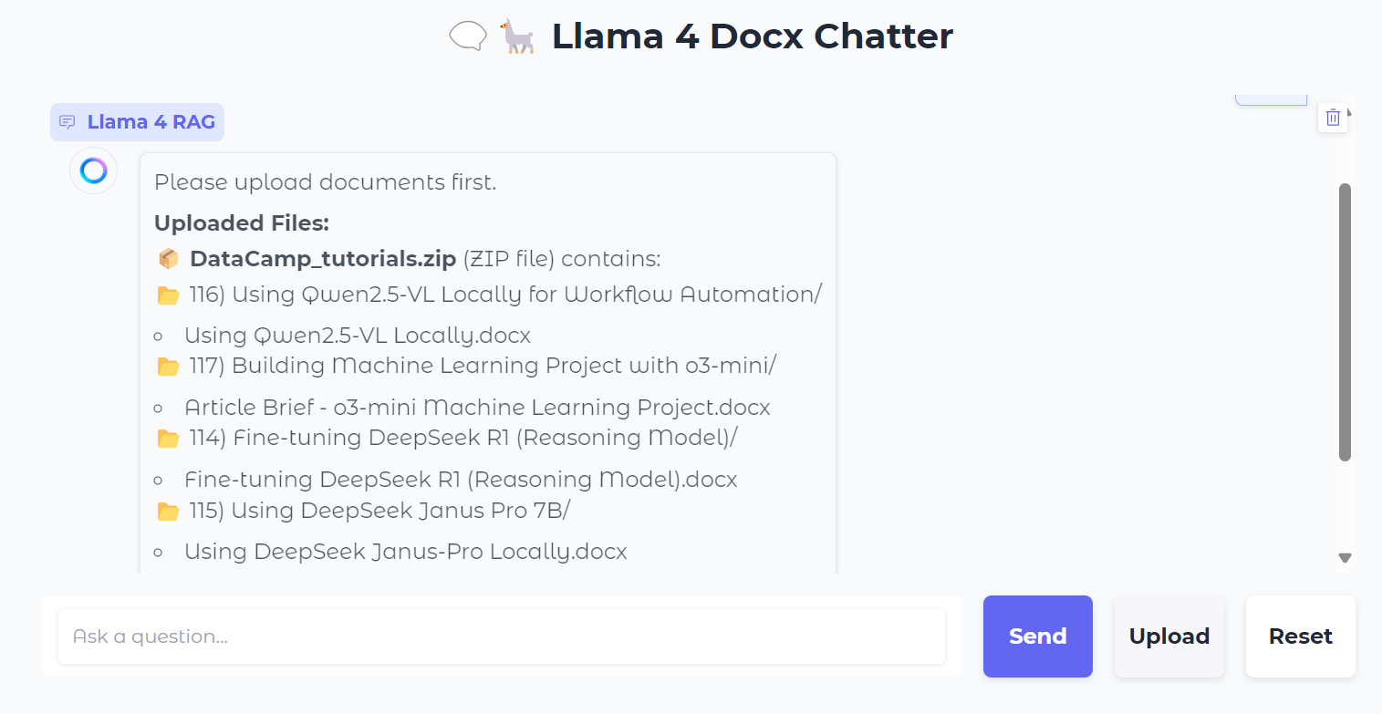 llama 4 rag gradio interface test