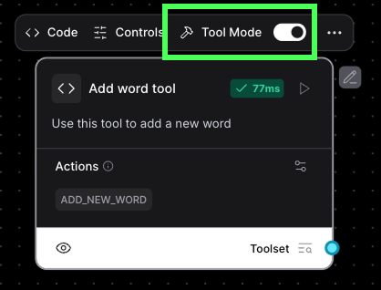 Add word tool block in langflow