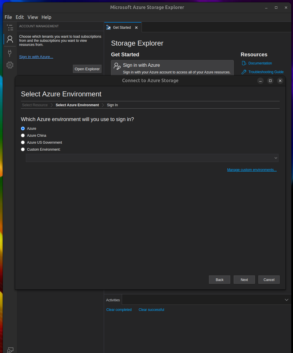 Connect Storage Explorer to Azure Storage