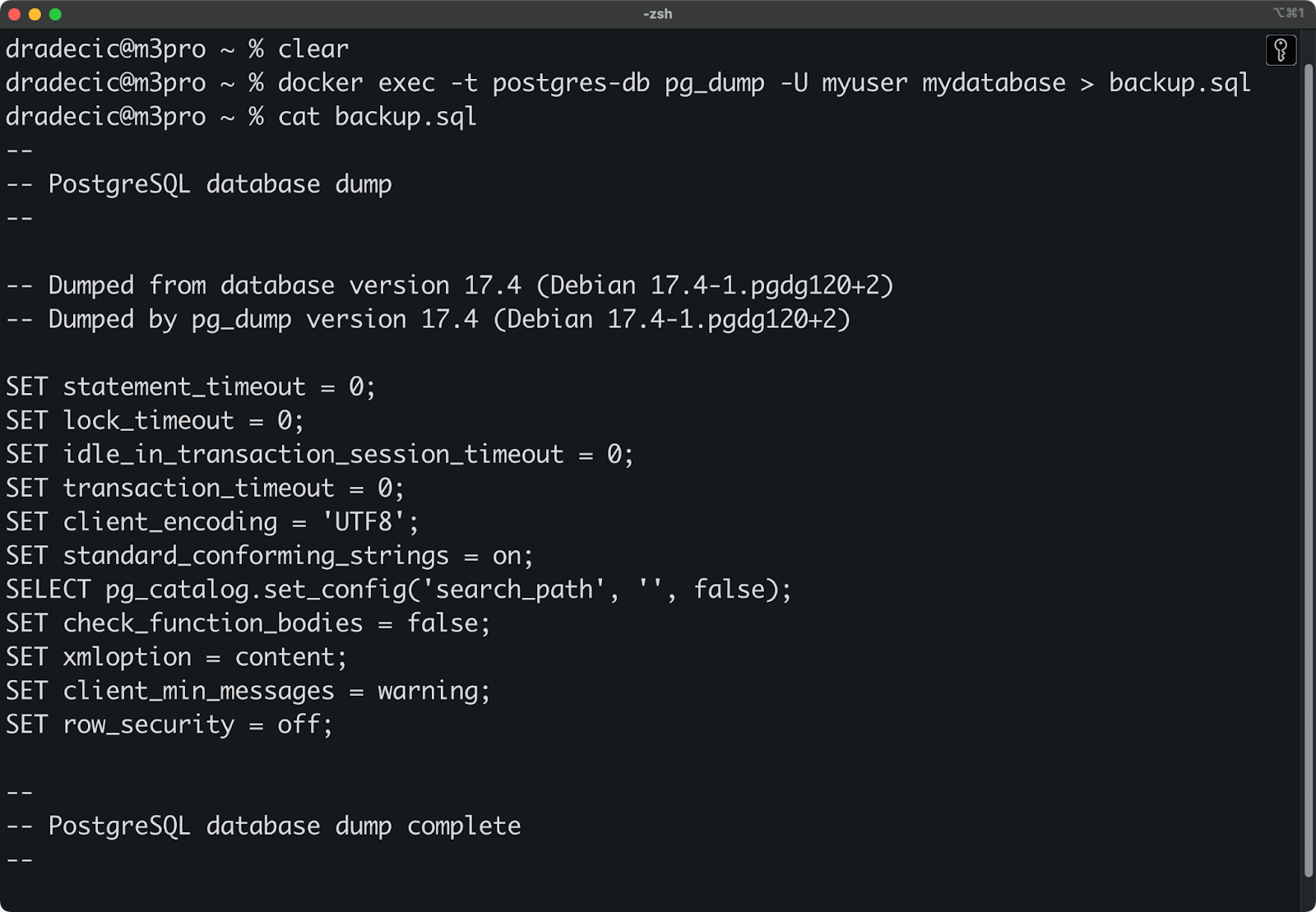 Image 14 - PostgreSQL backup