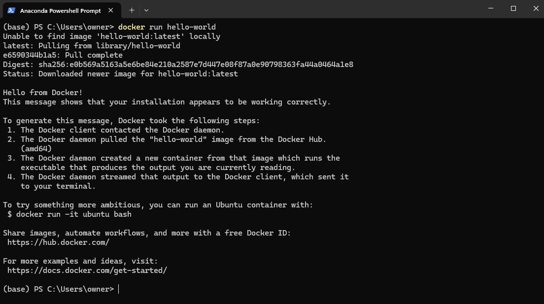 Ejemplo de imagen Docker hello-world